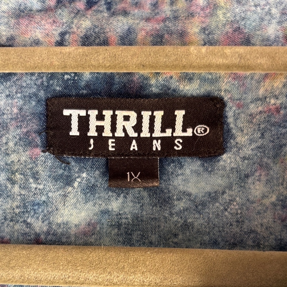Thrill brand Oversized Tunic button-down Torn Shirt - Picture 2 of 4